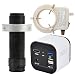 4K UHD 30fps HDMI USB Output Digital Industrial Microscope Camera & 120X C-Mount Lens Whit 56-LED Adjustable Ring Light