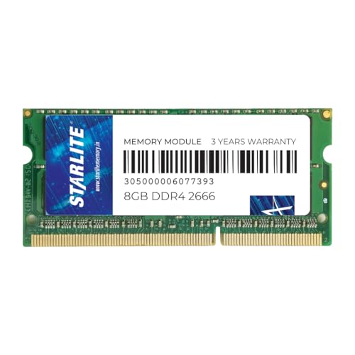 Image of STARLITE 8GB DDR4 RAM for Laptop | 2666MHz SO-DIMM | CL19 | 204-Pin | PC4-21300 Laptop Memory Module