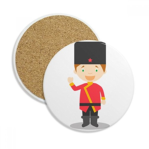 Coaster en céramique Russie Cartoon sous-verre absorbant multicolor - 2