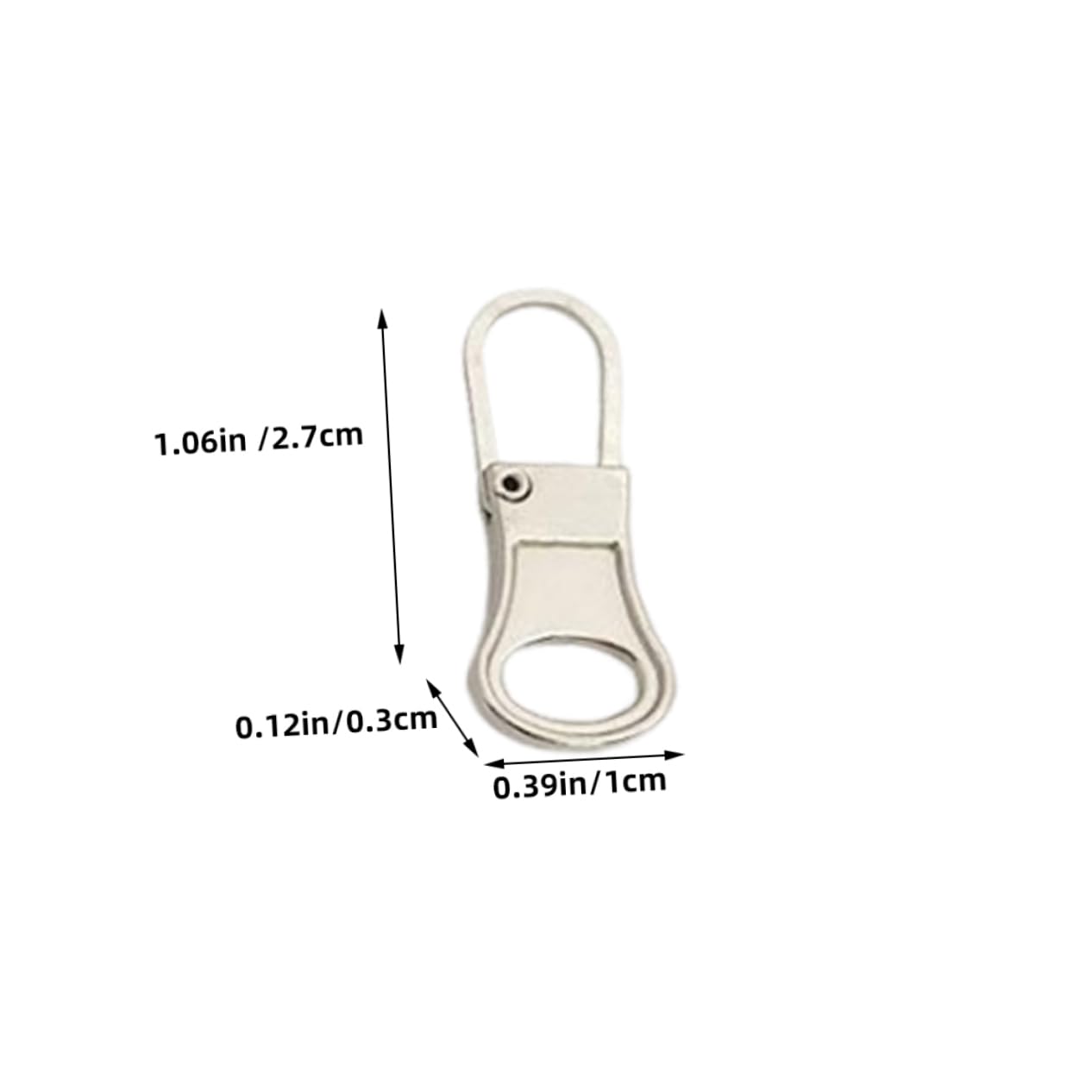 Angoily 4Pcs Detachable Metal Zipper Pulls Replacement Zipper Tabs for Backpacks Luggage Bags