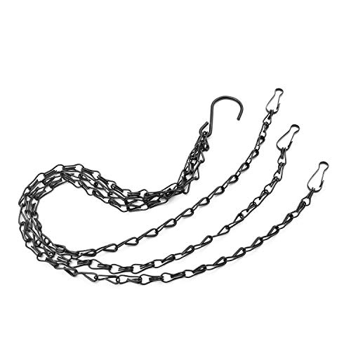 Cozysmart Hanging Basket Chain - 4 Pack 23 Inchs Multipurpose Hanging Chain With Hooks-3 Point For Garden, Plant Flower, Bird Feeders, Plants, Lanterns Pot Basket Hanging #TOP3