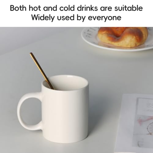 Taza de cerámica blanca 11 oz con asa miniatura 3