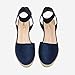 DREAM PAIRS Women's Elastic Ankle Strap Espadrilles Wedge Sandals,Size 8.5,Navy,AMANDA-1
