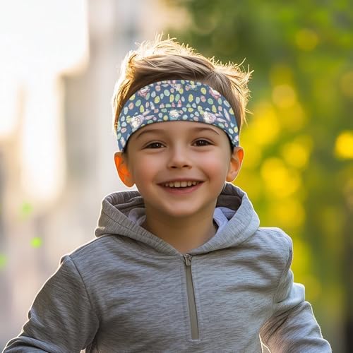 Headbands for Kids Sweat Bands Sweat Absorbing Elastic Hairband2