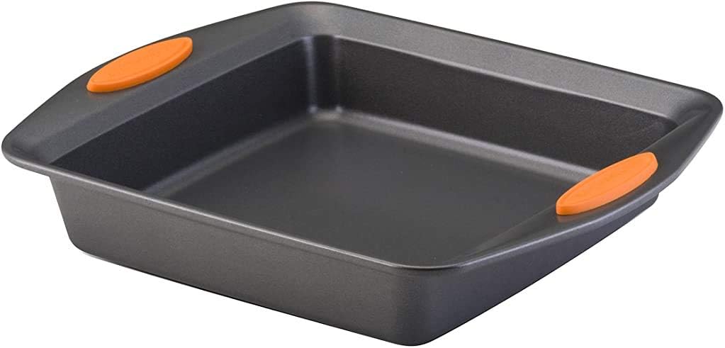 Yum -o! Nonstick Bakeware Baking Pan / Nonstick Cake Pan, Square - 9 Inch, Gray