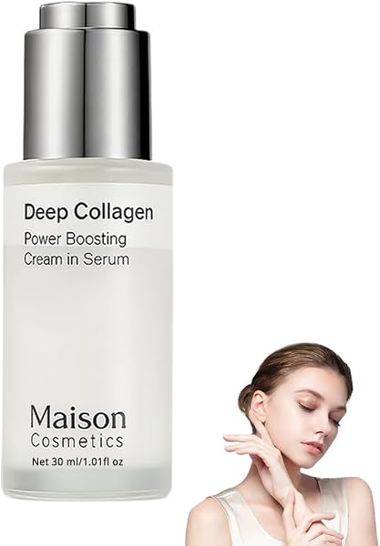 Maison Deep Collagen Serum, Maison Cosmetics Kollagen Serum, Anti-Aging Serum zur Glättung Feiner Linien & Falten, Feuchtigkeit & Straffende Hautpflege, Korean Skincare Serum für Alle Hauttypen (1) - 1