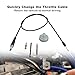 Throttle Cable Kit, Fits for Yamaha Blaster 200 1988-2006, Removal Eliminator Kit Including Throttle Cable Cap Idle Screw, Replace 2XJ-26311-01-00