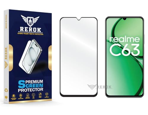 Image of Gorilla Tempered Glass Screen Protector Compatible with Realme C63 [Pack of 1] | Edge-to-Edge, Bubble-Free, Case Friendly, Easy Installation Kit