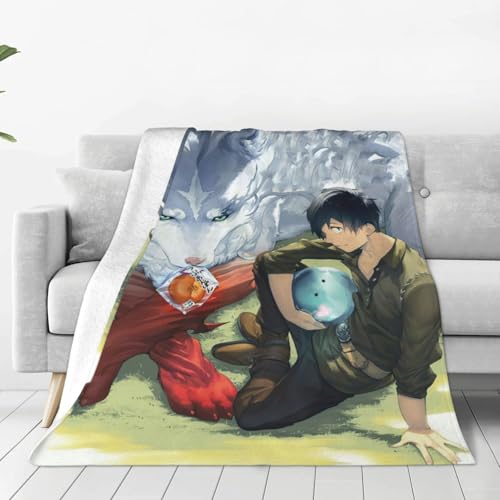とんでもスキルで異世界放浪メシ 毛布 ブランケット 大判 フリーサイズ 暖かい 軽量 ふわふわ 一人用 ソファ ベッド オフィス 膝掛け 洗える 秋冬40"x30"