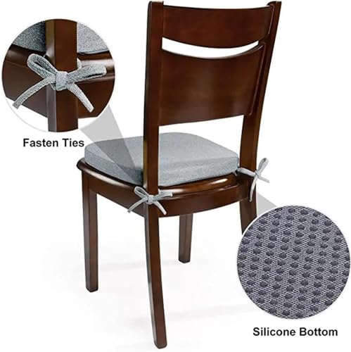Coussins de chaise antidérapants 43x42 galettes de siège lavables pour maison et extérieur
