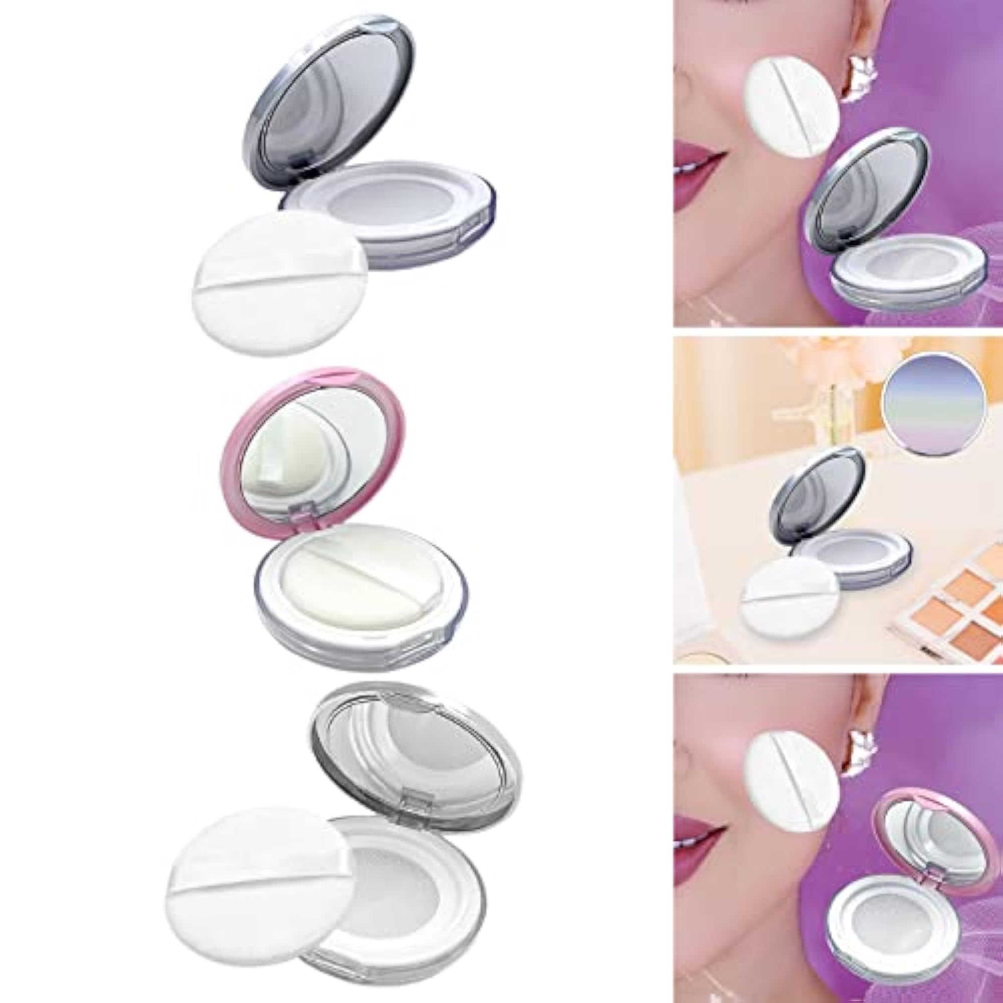 Loose Powder Container Mini Compact Cosmetic Holder 3G