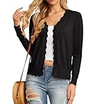 GRECERELLE Women's Long Sleeve V-Neck Button Down Cardigan Knit Shrugs Sweater - Image 2