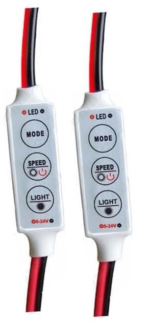 Wizzo {2 Pieces) 5 Speed & 6 Modes LED Strip Light Flasher Blinker Strip Controller for LED Module | Led Strip | Rice Light | Neon Light-image-21
