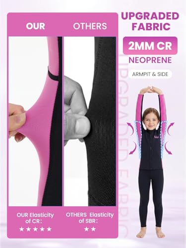 Kids Wetsuit Top para Niños y Niñas, Chaqueta de Natación Térmica de Neopreno 2mm miniatura 4