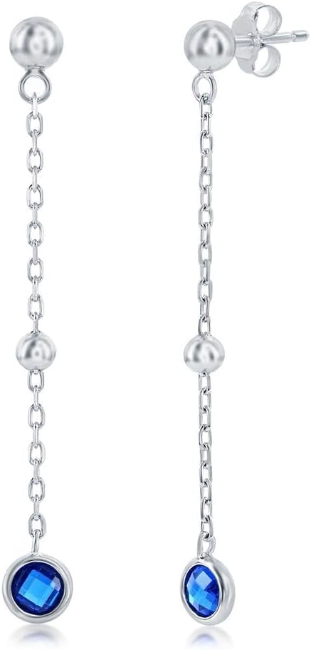 Beaux Bijoux Beaded Earrings for Women in Sterling Silver - Beaded Chain Earrings - Exquisite Hand Crafted Hypoallergenic Earrings - Unique Jewelry Gift for Women