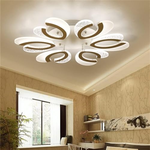Plafonnier LED moderne en forme de fleur, design créatif en acrylique