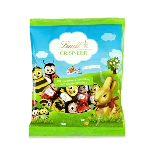 Lindt Lot de 86 g d'œufs au lait alpin avec crème de noisette délicate pour Pâques Chocolat de Pâques pour enfants Cadeau en chocolat