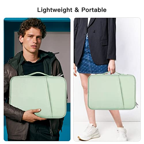 Image of Tablet Sleeve 11 Inch Waterproof Slim Tablet Pouch with Pocket & Zipper Compatible with Tablets or iPad Upto 11 Inch Shockproof, Lightweight Cover Bag Case, Green