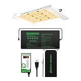 MARS HYDRO TS600 100W LED Grow Light with 10''x 20.75'' Seedling Heat Mat with Thermostat for Indoor Plants Hydroponic Seed Starting Vegetables