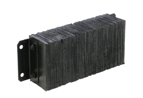 Vestil 1224-4.5 Horizontal Laminated Dock Bumper, Fabric Reinforced Rubber, Rectangular, 4 Holes, 12" Height, 24" Width, 4.5" Depth #TOP4