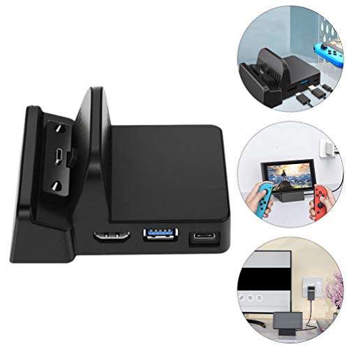 STOBOK Switch Tv Dock Mini Docking Station Portátil Substituto Adaptador de Tv Switch Carregador Doc