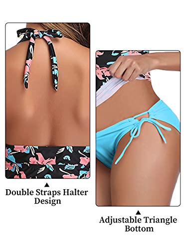 Women Halter Maternity Tankini Swimsuit Floral Pregnancy Plus Size Swimwear Black Xl #TOP2