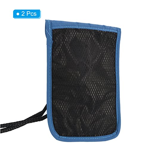 Image of PATIKIL Neck Wallet, 2 Pack Passport Holder RFID Waterproof Travel Wallet Neck Pouch with Adjustable Strap for Women & Men, Dark Blue