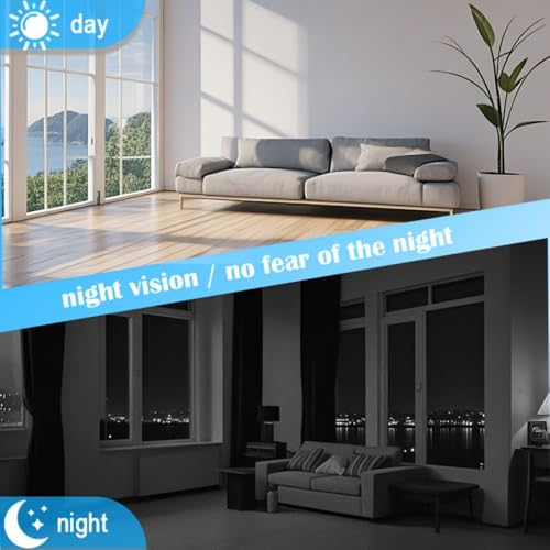 Indoor Clocks Camera, Baby Monitor, HD 1080P Security Camera Indoor Baby Monitor Pet Camera, Smart Motion Tracking, Panoramic IR Night Vision, 2.4G WiFi, Two Way Audio Video Speaker Security Camera thumbnail 5