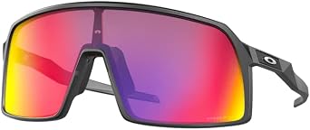 Oakley Sutro OO9406 Rectangular Sunglasses for Men + Designer iWear with Free Eyewear Kit, Matte Black/Prism Road, Mens L Womens XL, Matte Black/Prism Road