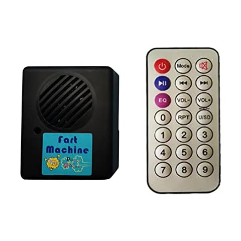 Fart Machine with Remote, 15 Different Sounds, Farting Noise Maker Novelty Joke Toy, Remote Controlled Fart Machine Joke Prank Game Fart Box Party Gift, Black Cover