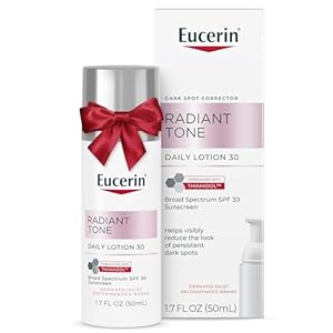 Eucerin Radiant Tone Daily Face Lotion with SPF 30, Dark Spot Corrector with Thiamidol, Helps Visibly Reduce the Look of Dark Spots, All Skin Types, Holiday Gifts for Self Care, 1.7 Fl Oz Bottle