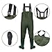 Jiubiaz Wathose 70D Nylon Composite PVC Angelhose, mit rutschfesten Gummistiefeln, Teichhose, Hochwasserhose, geeignet für Baustellen, Angeln, Bauernhöfe, Gärten（XXL）