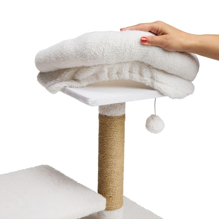 Árbol para gato de dos niveles EveryYay 81 cm alto miniatura 7