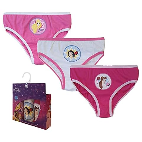 Set of 3 Disney Princess MUTANDINS Snow White AURORA BEAUTIFUL SLIP 100% COTTON GIRL - PRI1495 Cover