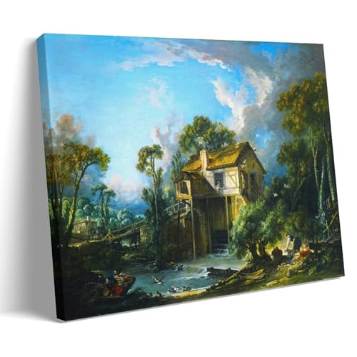 Lienzo moderno Mill At Charenton de François Boucher con acabado de impresión estética