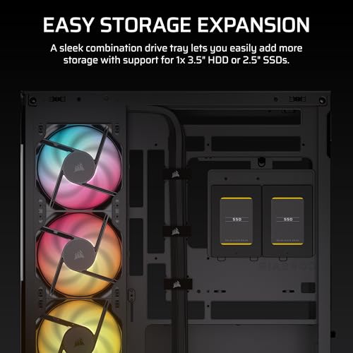 Image of CORSAIR 2800X RS-R Reverse Fan ARGB Micro-ATX PC Case - 3X Fans Included, Panoramic Glass, Modular Customization, GPU Anti-Sag, Reverse Connection Motherboard Compatible - Black