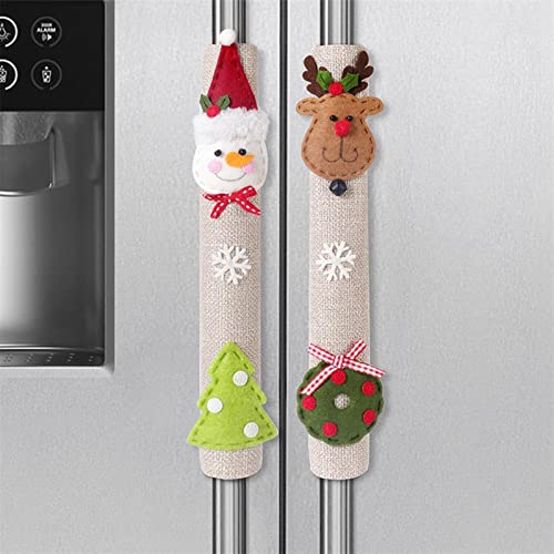 Capa de maçaneta de geladeira boneco de neve - Casos de maçaneta de porta de geladeira doméstico com