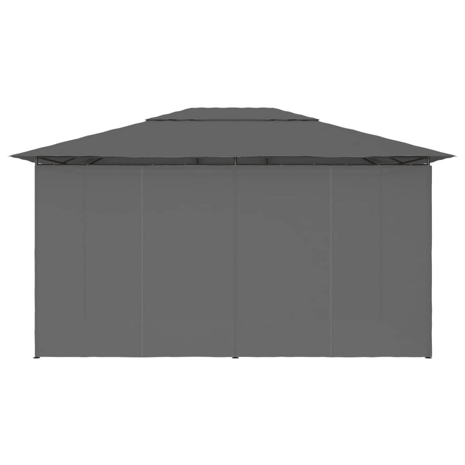 Gartenpavillon mit Vorhängen, Pop-Up Partyzelt, Festzelt, Pavillon, Garden Decoration, Canopy Tent, Lagerzelt, Pavillon, 4 x 3 m Anthrazit