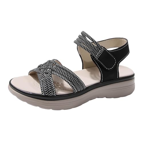 Sandale confort femme compensée et pantoufle d'été pour pieds larges taille 36 à 41