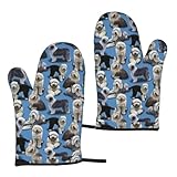 Imperméables et résistants à la chaleur : Nos gants n'absorbent pas les liquides et leur conception haute température vous protège efficacement des brûlures de vapeur. Antidérapants, ils vous permettent de manipuler des objets chauds ou lisses en toute sécurité. (Veuillez vérifier la température de la vaisselle avant d'utiliser ces gants de cuisine.)