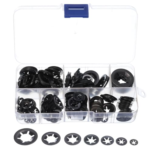 Toolparts and Accessories 280 Pcs Internal Tooth Washers Kit 7 Sizes M3/M4/M5/M6/M8/M10/M12 65Mn Steel (#CN#130824-08441)