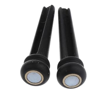 Moxic 6 Pieces Ebony Wood Bridge Pins Shell Dot Inlay for Acoustic Folk Guitar #3