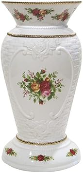Royal Albert Old Country Rose Basketweave Cameo Vase