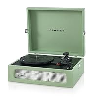 Crosley Voyager Portable Turntable - Bluetooth Record Player, 3-Speed Suitcase Vinyl Player, Home Turntables for Vinyl Records, Built in Stereo Speakers & Bluetooth Receiver, AUX Input, Sage