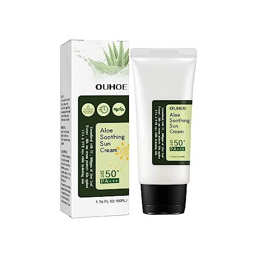 "Aloe Vera Soothing Sunscreen - Firming Facial Moisturizer For Soothing Skin And Sunburn Relief. Aloe Vera Gel Moisturizer, Day Cream And Skin Soother" #TOP3