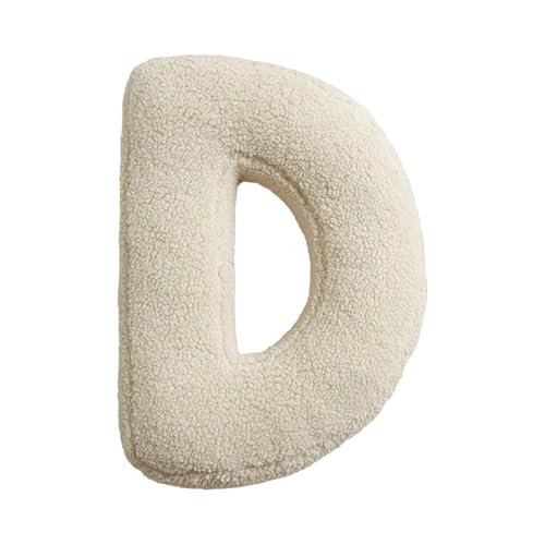 Almohadas de felpa con letras del alfabeto inglés, almohada de abrazo con letra inicial de la A a la Z, cojín decorativo para sofá de habitación, sofá, cama, suelo y coche, elige una letra que
