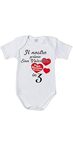 T shirt bambino mamma papà ed io ti amiamo tantissimo buon san valentino