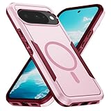 Teayoha for Google Pixel 10/10 Pro Case,[Compatible with Magsafe] [Military Grade Drop Tested] Shockproof Magnetic Tough Rugged Protective Phone Case -6.3 inch (Pink)