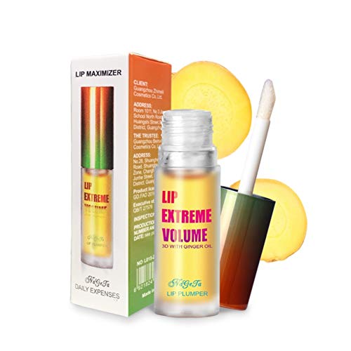 Allbestaye Lip Plumper Gloss Lippen Booster Vergrößerer Volume Volumizer mit Ginger Mint Lipgloss
