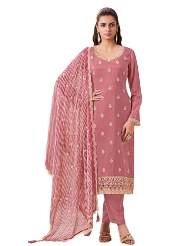 Costume en soie pour femmes avec broderie et impression numérique 11093